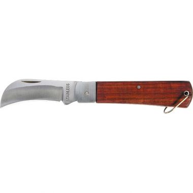 Нож складной, 200 мм, загнутое лезвие, деревянная ручка SPARTA 78999 ― SPARTA