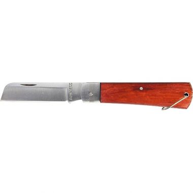 Нож складной, 200 мм, прямое лезвие, деревянная ручка SPARTA 78998 ― SPARTA