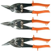 Ножницы по металлу, 250 мм, обрезиненные рукоятки, 3 шт. (прямые, левые, правые) SPARTA 783205