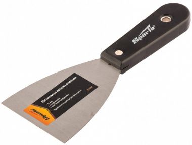 Шпательная лопатка стальная, 75 мм, полированная, пластмассовая ручка SPARTA 852395 ― SPARTA