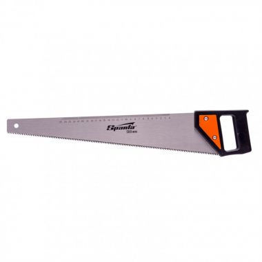 Ножовка по дереву, 500 мм, 5-6 TPI, каленый зуб, линейка, пластиковая рукоятка SPARTA 232365 ― SPARTA