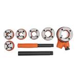 Набор клуппов 1/4"-3/8"-1/2"-3/4"-1"-1 1/4", плашкодержатель с трещоткой, 9 предм. SPARTA 773355