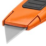 Нож, выдвижное трапециевидное лезвие, двухкомпонентный корпус SPARTA 78978